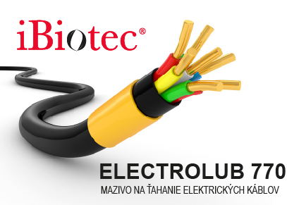 ELECTROLUB 770 Ibiotec Gélové mazivo na ťahanie elektrických a telekomunikačných káblov. Pre všetky druhy káblových rozvodov, káblovodov a trúbok. Optimálny koeficient preklzu. Mazivo na ťahanie káblov. Gél na ťahanie káblov. Pasta na ťahanie káblov. Ťahanie elektrických káblov. Ťahanie elektrických vodičov. Mazivo na ťahanie káblov. Produkt na priemyselnú údržbu 